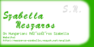 szabella meszaros business card